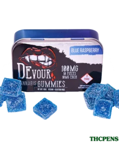 Blue Raspberry – Devour Cannabis Gummies 100mg