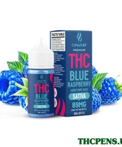 CanaPuff Blue Raspberry 89mg THC – Liquid, 30 ml UK