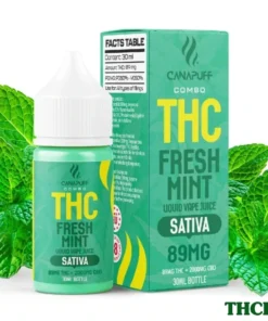 CanaPuff THC/2000mg CBD – Fresh Mint 89mg THC – Liquid, 30 ml