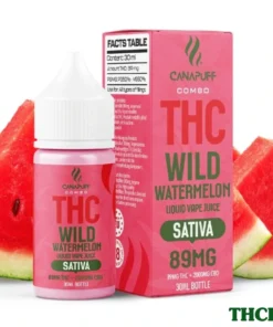 CanaPuff THC/2000mg CBD – Wild Watermelon 89mg THC – Liquid, 30 ml