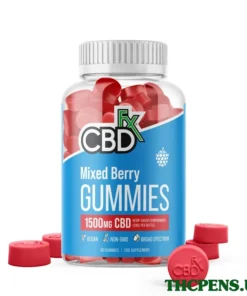 CBDfx, Original Mixed Berry CBD Gummies, Broad Spectrum THC-Free, 60ct, 1500mg CBD