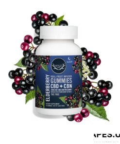 Wyld CBD, Elderberry Gummies, Broad Spectrum THC-Free, 40ct, 200mg CBN + 1000mg CBD