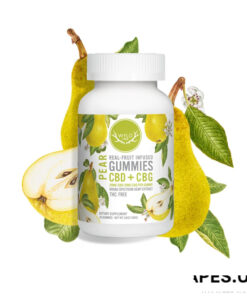 Wyld CBD, Pear Gummies, Broad Spectrum THC-Free, 40ct, 400mg CBG + 800mg CBD