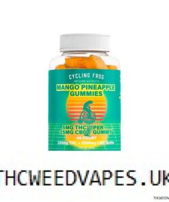 Cycling Frog, 5mg THC + 25mg CBD Gummies, Mango-Pineapple, Full Spectrum, 40ct, 200mg THC + 1000mg CBD